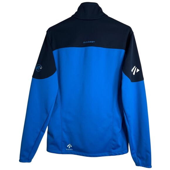 MAMMUT Softshell Windbreaker Full Zip Jacket in Blue and Black Men's Medium - Picture 9 of 16
